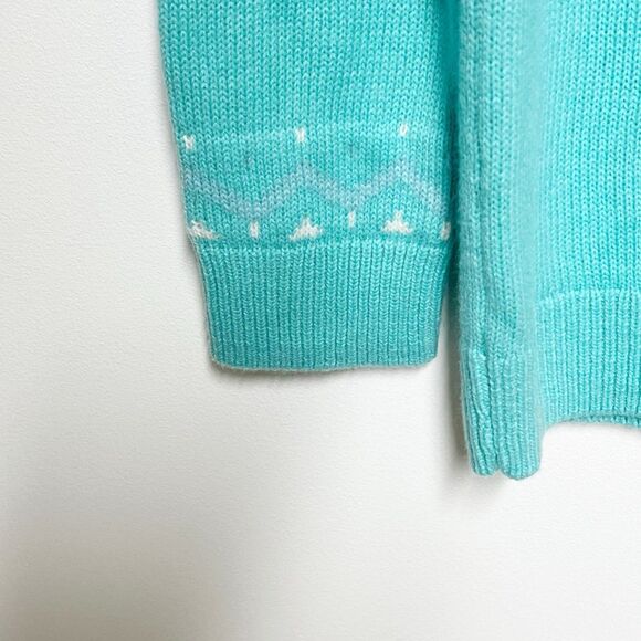 NWT Talbots Fair Isle Snowbird Crewneck Lambswool Sweater Womens L Petite - Picture 5 of 6